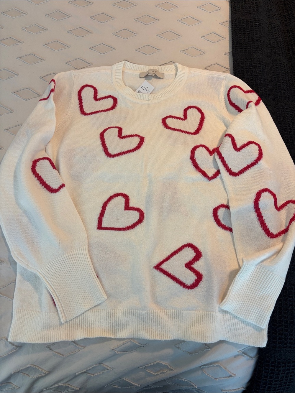 Ann Taylor Loft Hearts Sweater